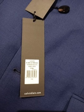 CALVIN KLEIN marynarka wełna 100's r. 102 - Indigo