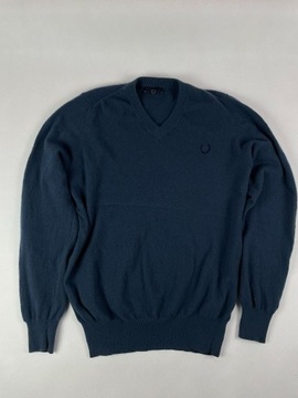 Sweter w serek Fred Perry 38 granatowy