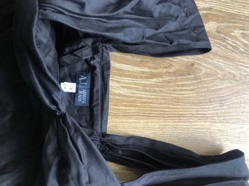 Armani sukienka czarna mini 34 36 