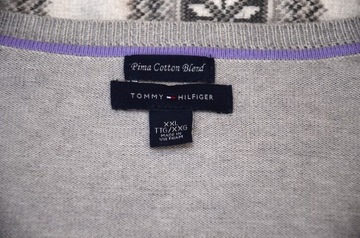 Sweter Tommy Hilfiger, rozm. XXL- L, bawełna pima