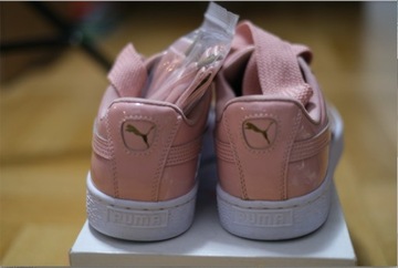 Różowe Buty Puma Basket Heart Patent 