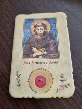 relikwia obrazek Franciszek z Asyżu 