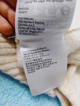 Kremowy sweter H&M rozm. 34/XS