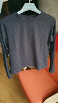 Czarna krótka bluzka longsleeve M 100% bawełny 