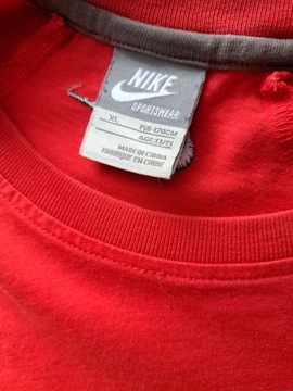 Czerwona koszulka/bluzka, Nike, 100 %bawełna, r.XL