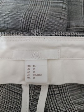 Eleganckie spodnie w kratkę rozm. 46 H & M