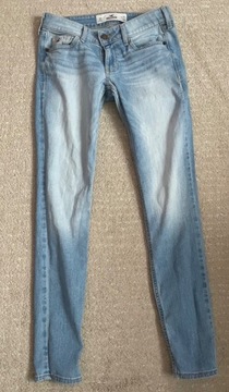 Hollister spodnie jeansowe jeans skinny slim rurki