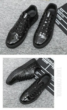 Nowe męskie czarne buty lakierowane ck - krokodyl, ale nie lacoste