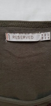 Reserved bluzka bawełna zielona haft j.nowa r.M