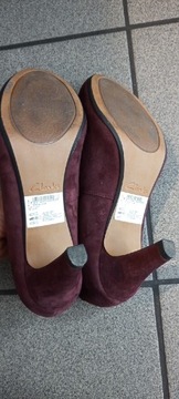 Skórzane szpilki, Clarks, rozmiar 38 