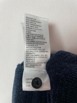 Sweter w paski Calvin Klein Jeans M granatowy