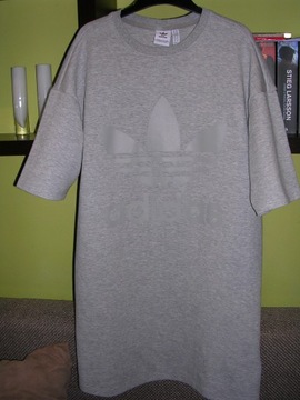 ADIDAS ORIGINALS SZARA SUKIENKA DUŻE LOGO roz.M