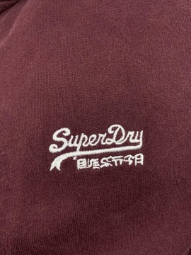 Bluza rozsuwana z kapturem SuperDry XXL burgundowa