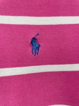Koszulka Polo w paski Polo Ralph Lauren S różowa