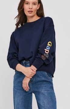 GAP krótka bluza crop z logo na rękawie