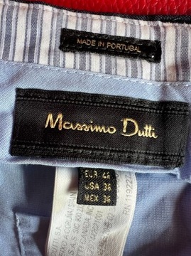 Massimo Dutti granatowy garnitur krata