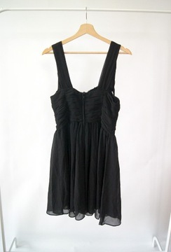 Czarna elegancka sukienka gorsetowa H&M 42 XL mini