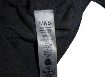 Sweter MARKS SPENCER Merino Wool Welniany Golf / S