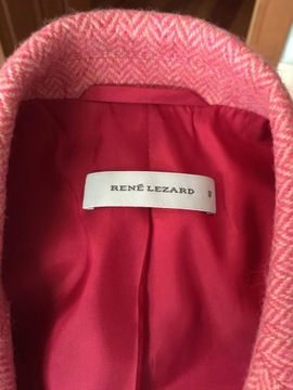 Harris Tweed Wełniana Marynarka Różowa Rene Lezard