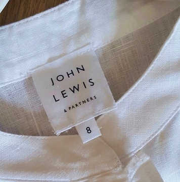 John Lewis__Lniana biała bluzka roz.36/S  /nowa?