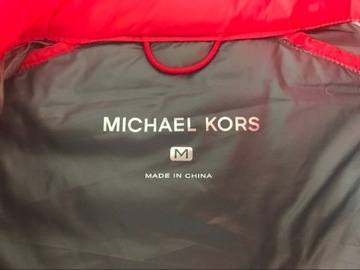 Kurtka Puchowa Michael Kors Czerwona Piękna Roz.M