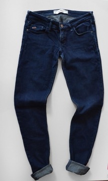 jeansowe spodnie Hollister jeansy granatowe M w26