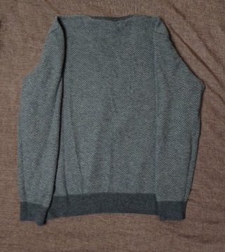 Polo Ralph Lauren sweter w serek w jodełkę merino