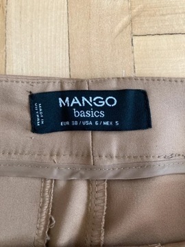 Spodnie cygaretki Mango 38/M beżowe