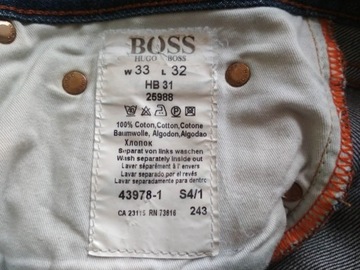 HUGO BOSS  - JEANSY MĘSKIE- PAS 84 cm. DŁ.102 cm.