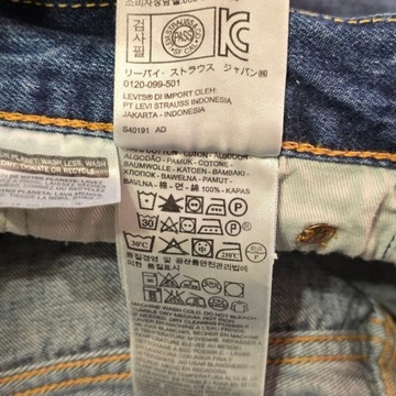 Jeans proste straight Levi's 501 granatowe W33 L36