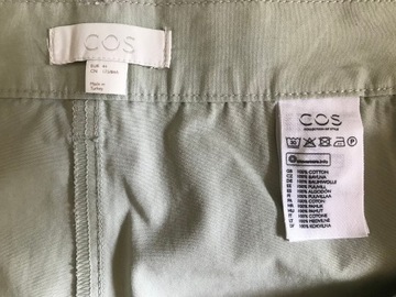 COS - oliwkowe spodnie 44