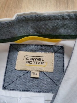 Camel Active męska biała koszula sportowa XXL logo