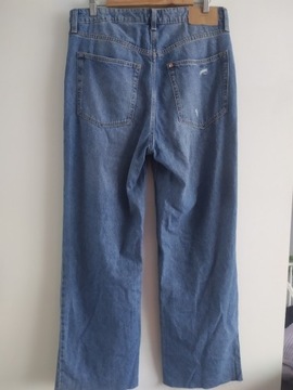 H&M WIDE ultra spodnie jeansy szwedy dziury XL