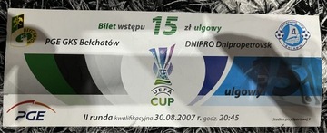 Bilet kolekcjonerski GKS Bełchatów - Dnipro