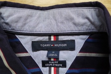 NOWA koszula TOMMY HILFIGER Slim Fit paseczki r. M