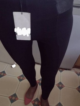 (36/S) ZARA/ Legginsy z Madrytu, spodnie rurki 