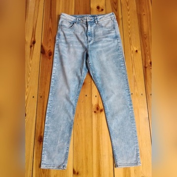 Nowe spodnie jeansy dżinsy H&M 33 42 XL wybielane