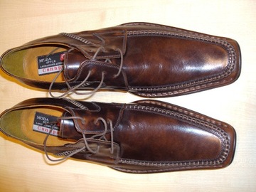 Buty pantofle skórzane brązowe nowe r.44
