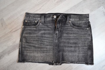 Szara spódniczka jeansowa mini Levi's oldschool M 