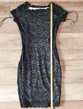 Sukienka koktajlowa orsay M 38 koronka czarna mala