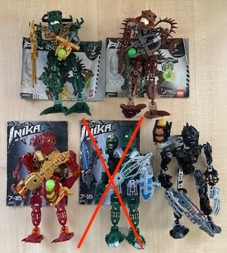  LEGO Bionicle: 8903, 8904, 8727, 8729