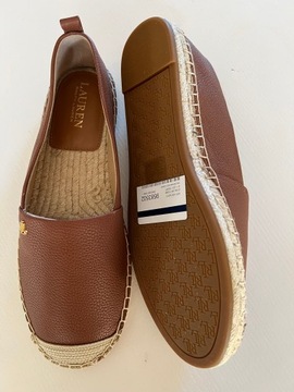 Ralph Lauren skórzane espadryle Cameryn