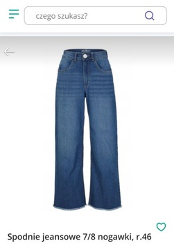 Spodnie jeansowe 7/8 nogawki, r.46