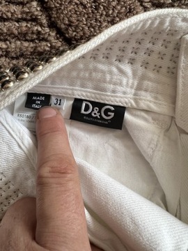 Spodnie Jeans Dolce & Gabbana białe rozmiar 31