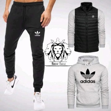 Komplet męski Adidas 3 częściowy M L XXL