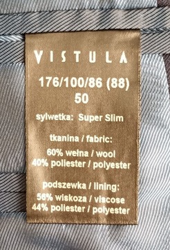 Vistula elegancki garnitur męski 176/100/86
