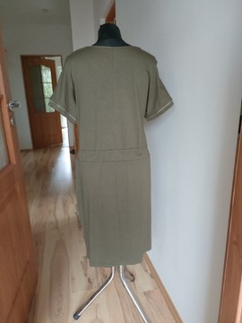 Fabra 42 40 L XL dresowa sukienka na lato khaki