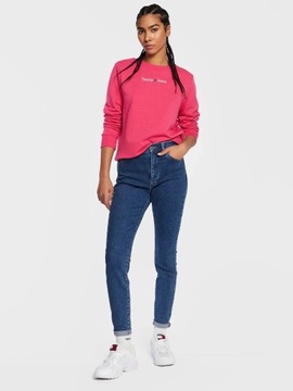 Bluza damska Tommy Jeans Regular Fit różowa S