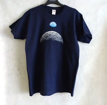 T-shirt męski nowy Ziemia Księżyc haft r. S