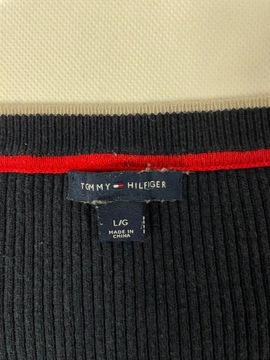 sweter w paski Tommy Hilfiger L damski oversize